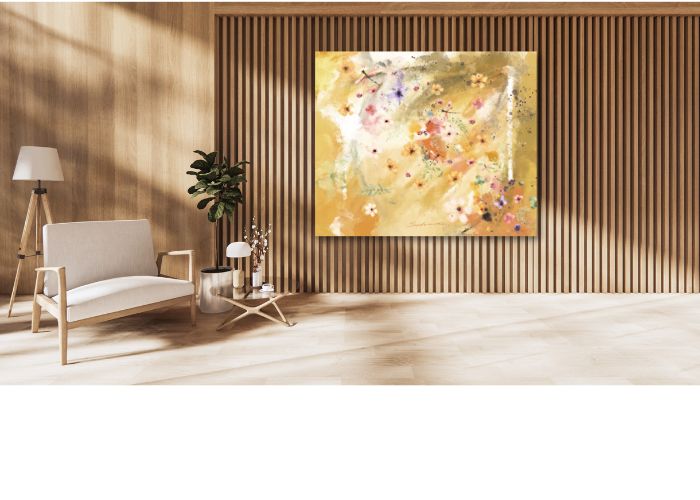 Serene botanical abstract – A Quality Printed Canvas for Sophisticated Office Feature or Conversation starter in home Décor.