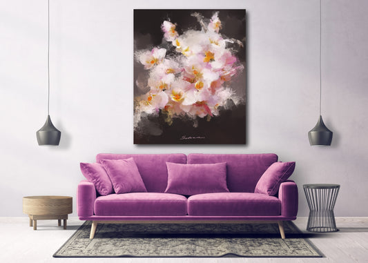 Ballerina and Pink Orchids