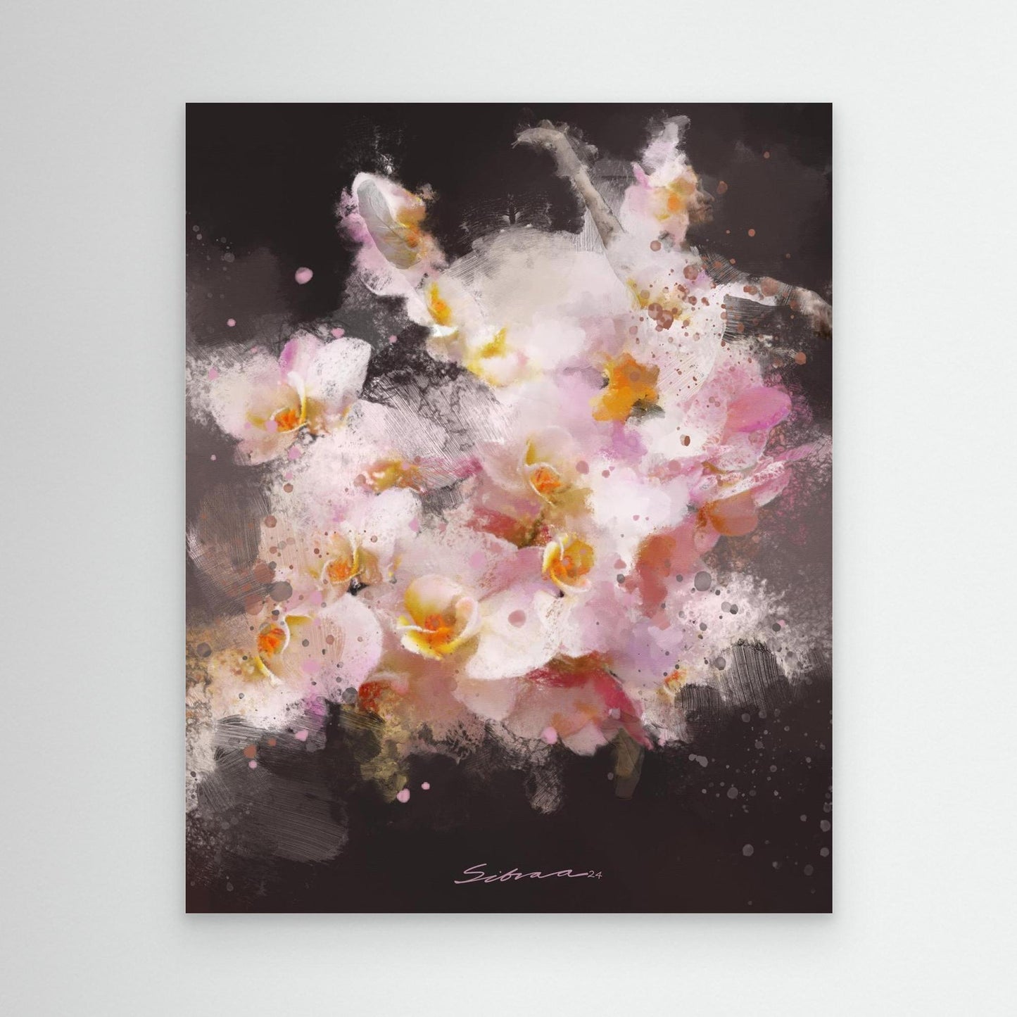 Ballerina and Pink Orchids