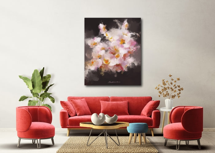Ballerina and Pink Orchids